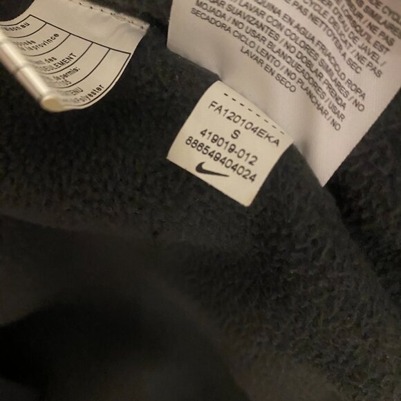 NIKE FLEECE / WATER PROOF WIND BREAKER BLACK GRAY JACKET SIZE SMALL - Picture 5 of 16